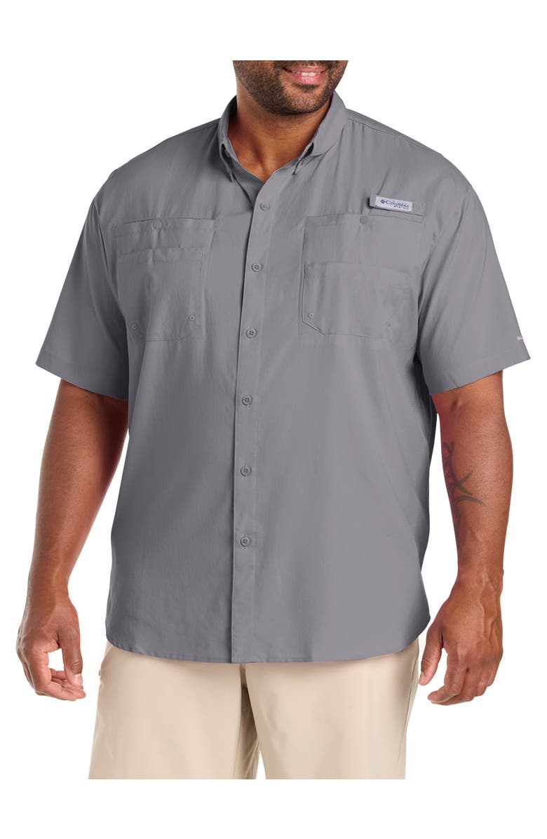 Columbia Big & Tall PFG Tamiami II Sport Shirt, Main, color, City Grey