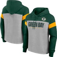 FANATICS Women's Fanatics Heather Gray/Green Green Bay Packers Bold Play Call Pullover Hoodie
