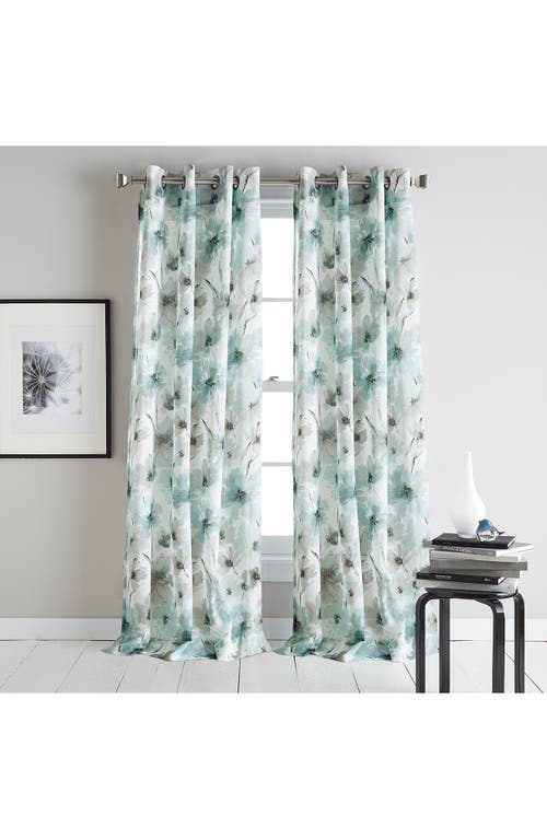 Dkny Modern Bloom Single Curtain Panel In Blue