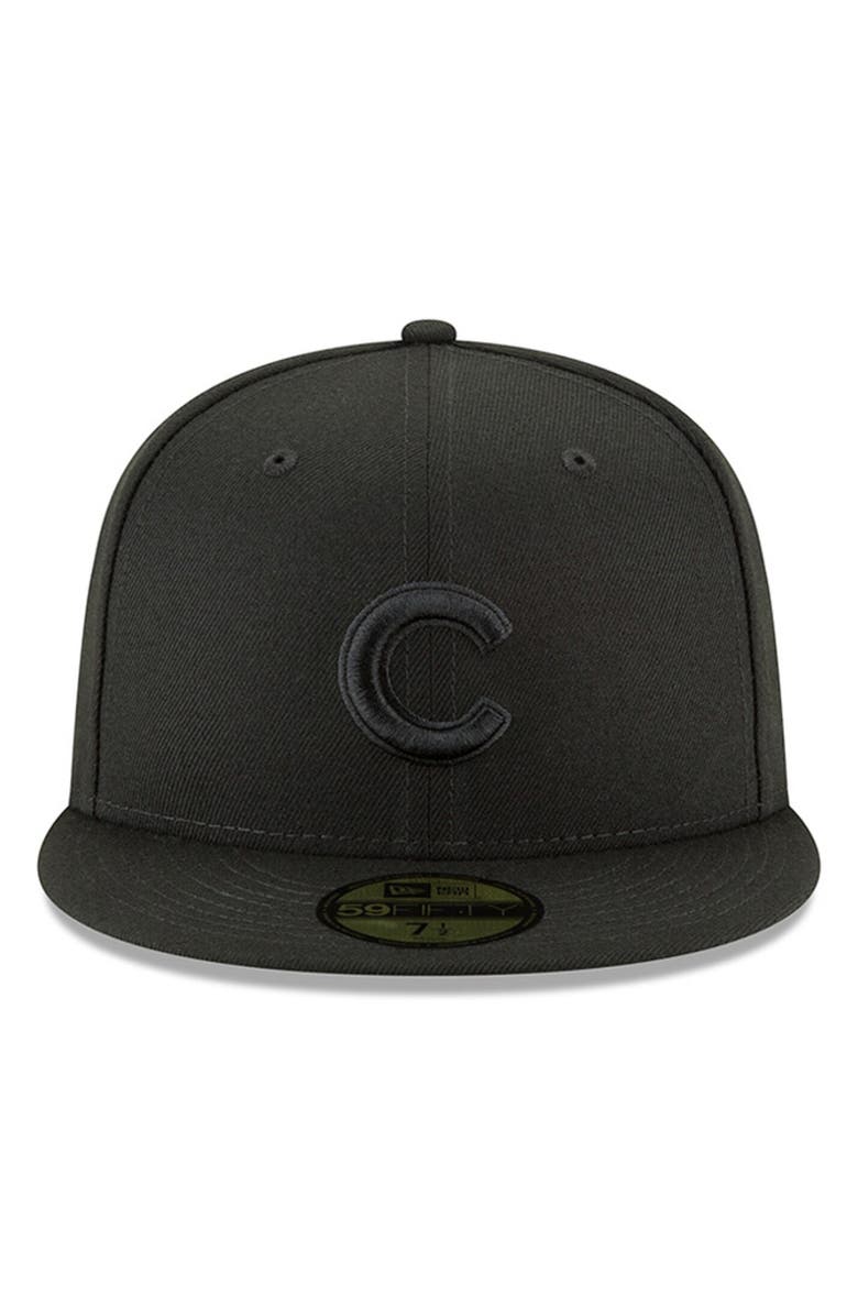 New Era Men's New Era Black Chicago Cubs Primary Logo Basic 59FIFTY Fitted Hat, Alternate, color, Black