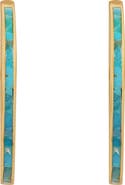 Karma and Luck Women's Turquoise Gold Hoop Earrings - Graceful Strength