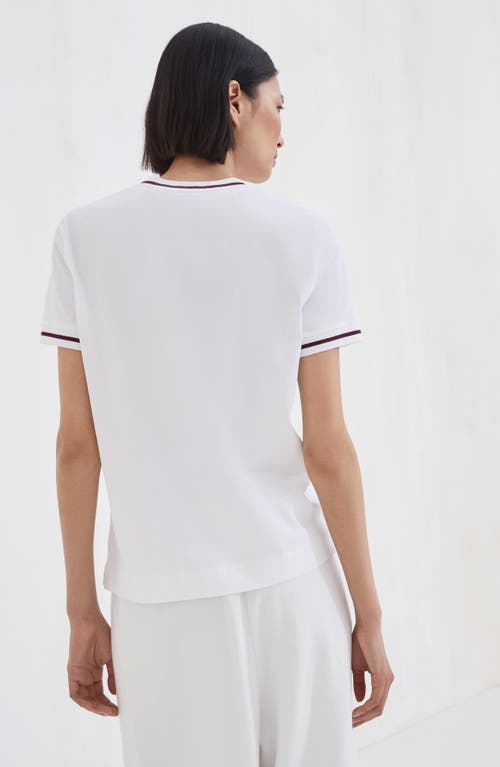 Brunello Cucinelli Embroidered-detail Cotton T-shirt In White