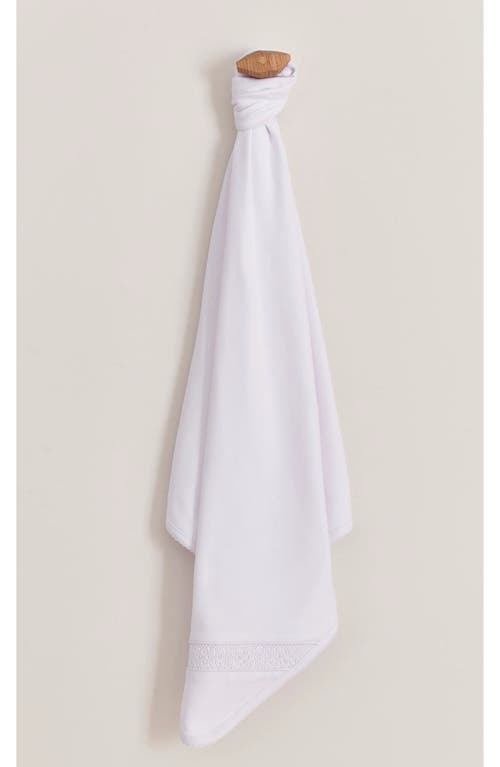 Babycottons Smock Receiving Blanket In White