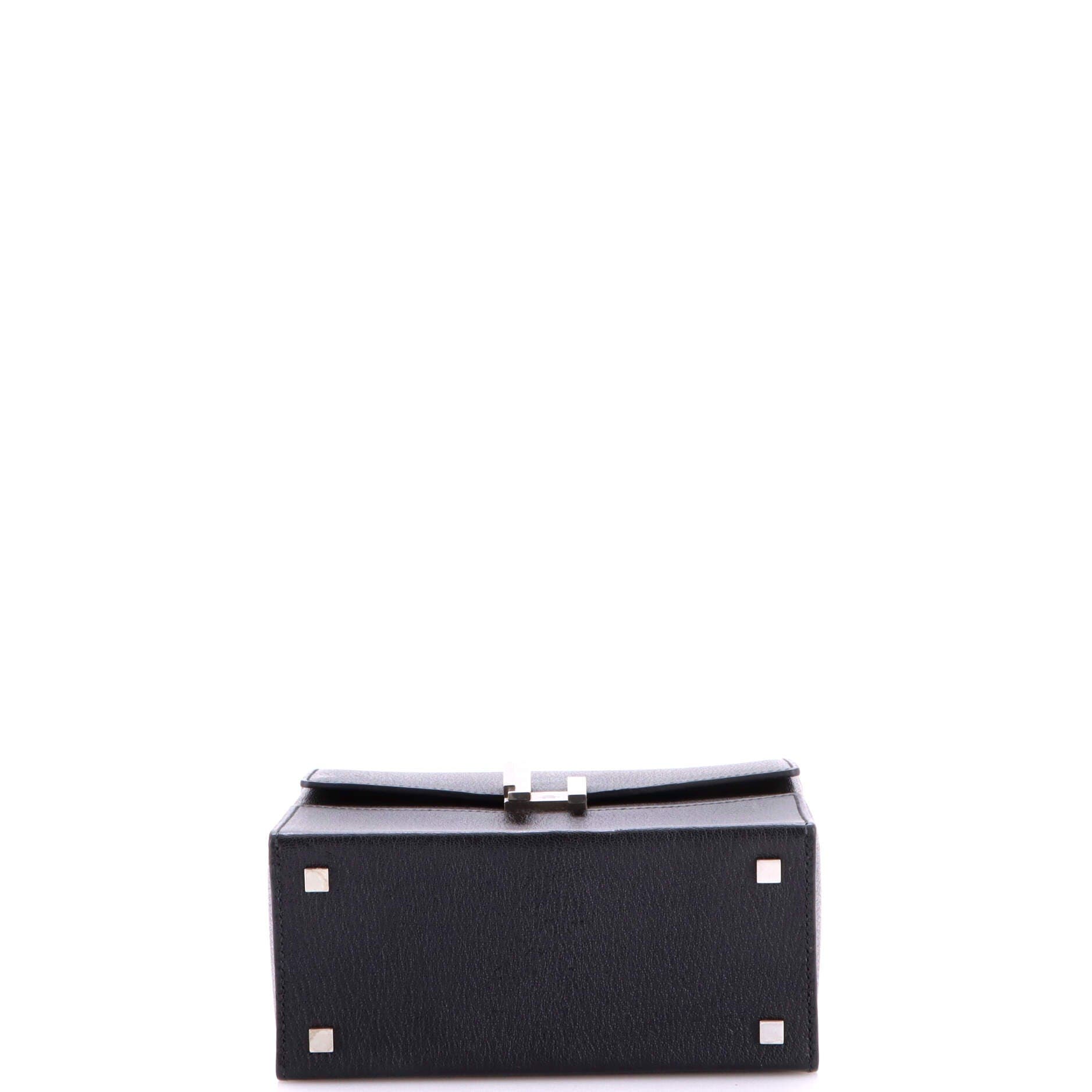 Cinhetic Top Handle Bag Chevre Mysore, Alternate, color, Noir