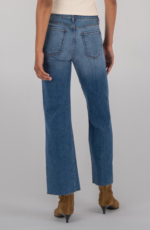 Kut From The Kloth Kelsey Raw Hem Kick Flare Jeans In Blue