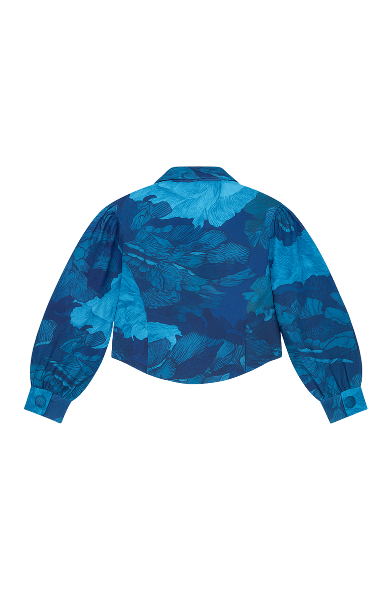 Florencia Davalos Bliss Jacket, Alternate, color, Floral Camo In Shades Of Blue