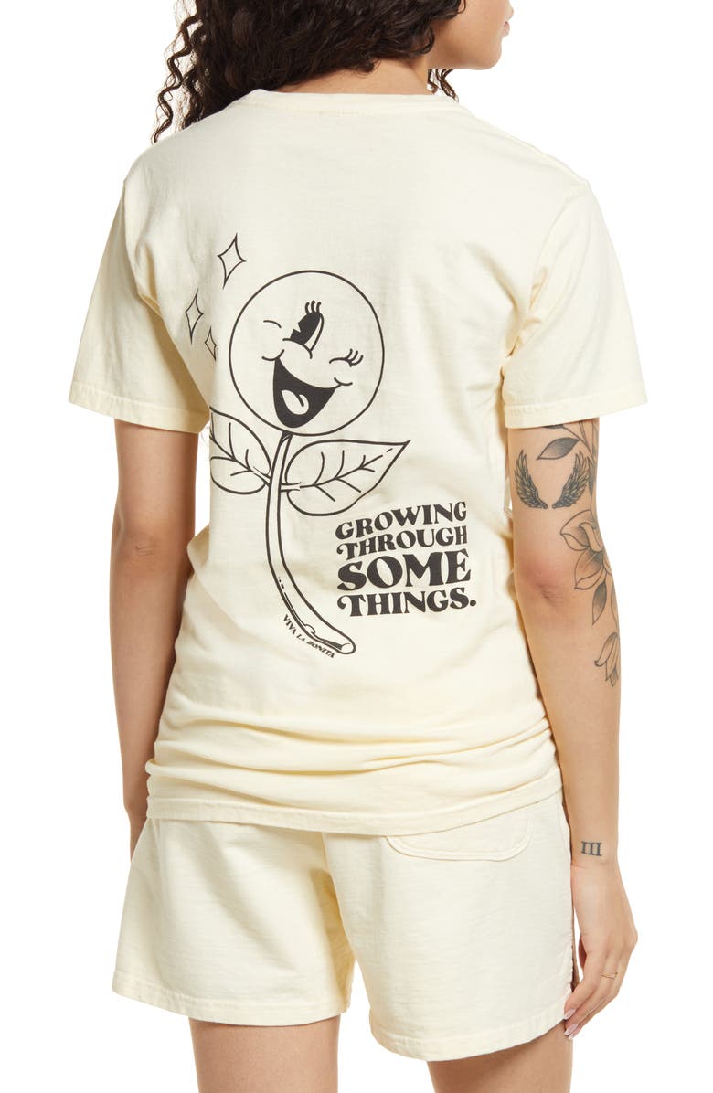 Viva La Bonita Growing Through Some Things Cotton Graphic Tee, Alternate, color, 