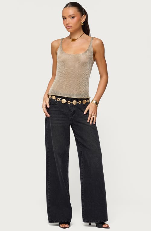 Edikted Ery Low Rise Wide Leg Jeans In Black