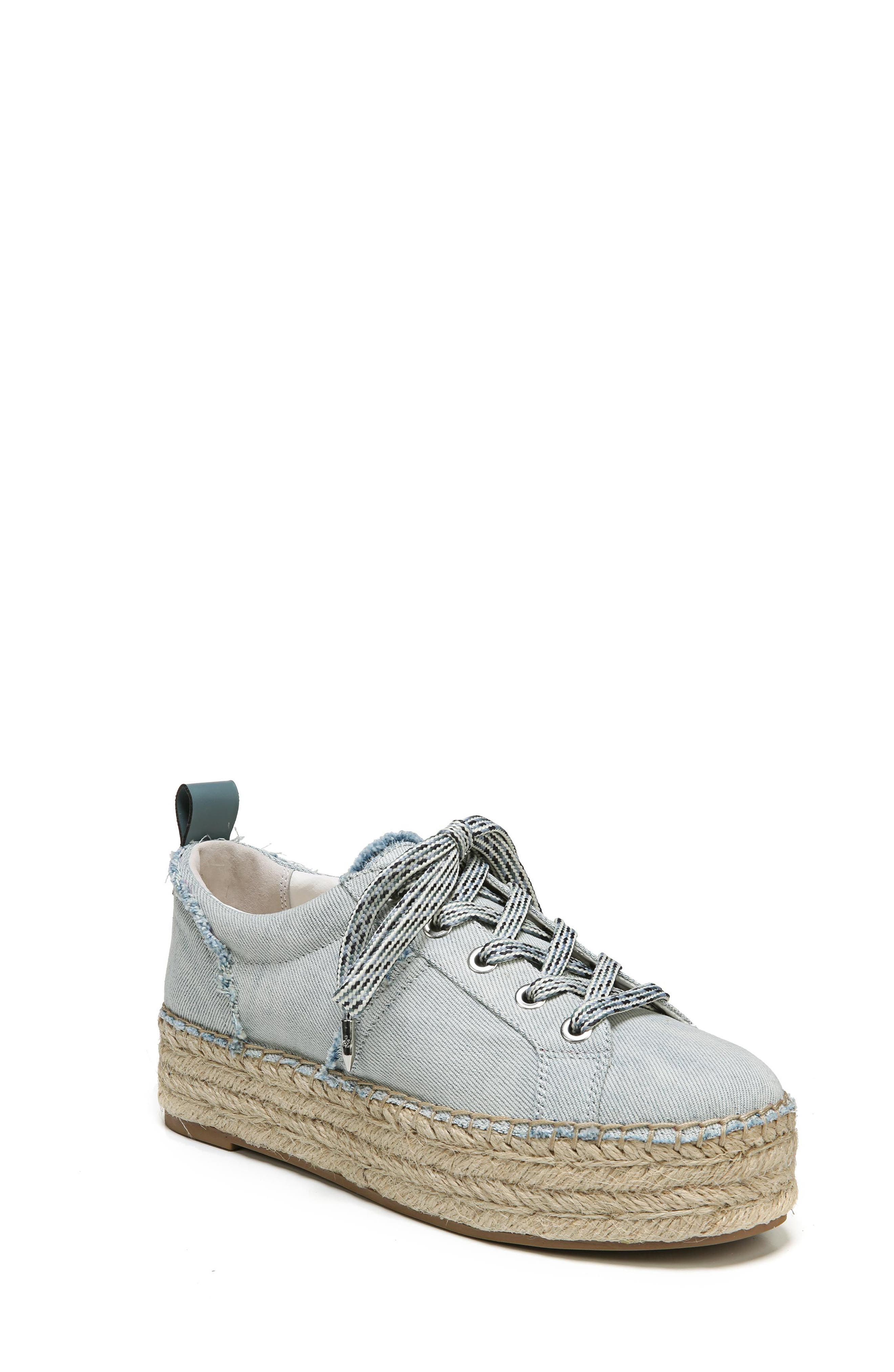 Carleigh Espadrille Sneaker, Main, color, LIGHT BLUE WASHED DENIM