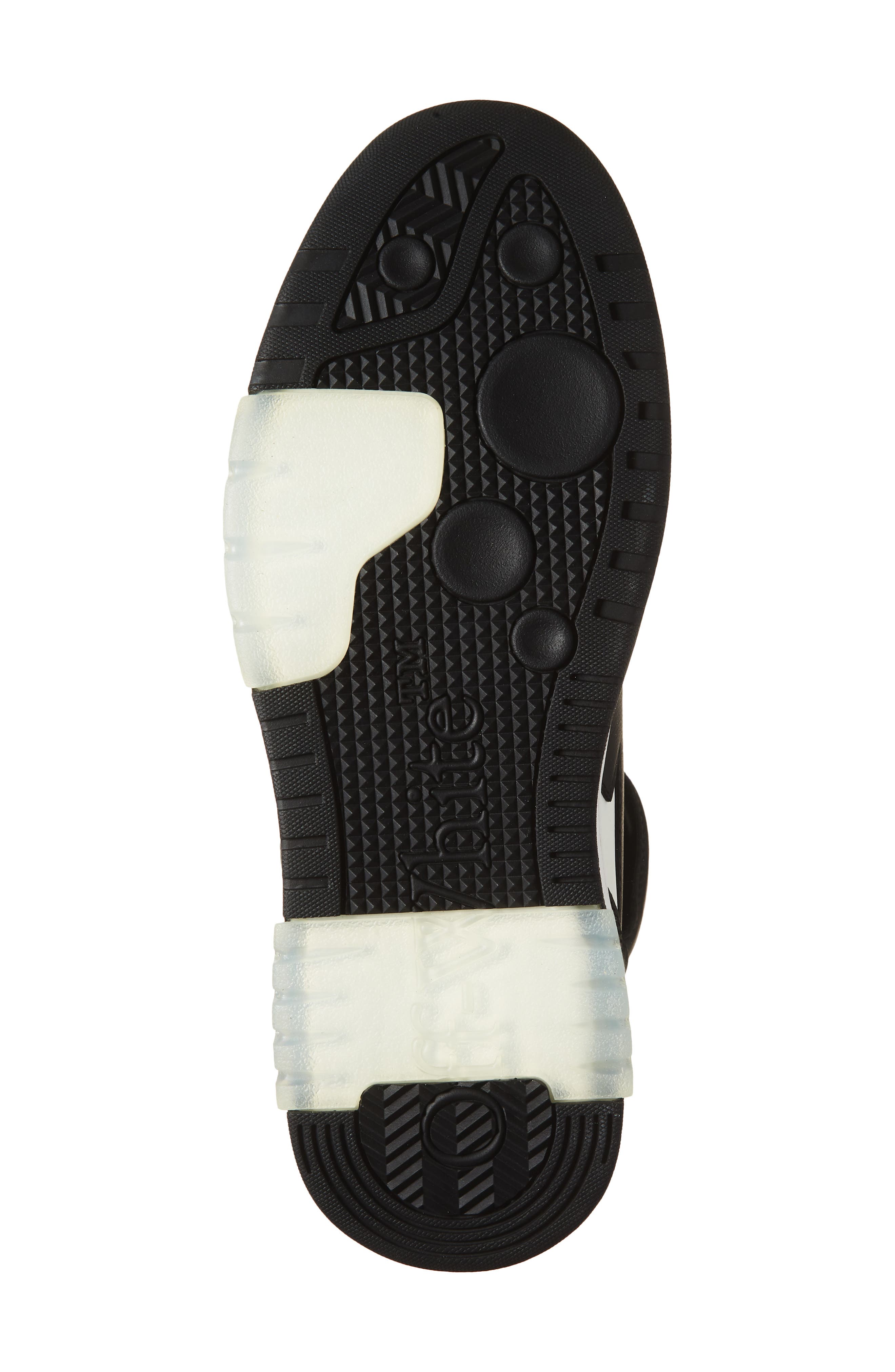 Off-White Out Of Office Mid Top Sneaker, Alternate, color, Black And White