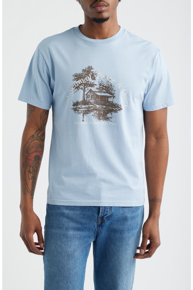 Quiet Place Graphic T-Shirt, Main, color, BABY BLUE