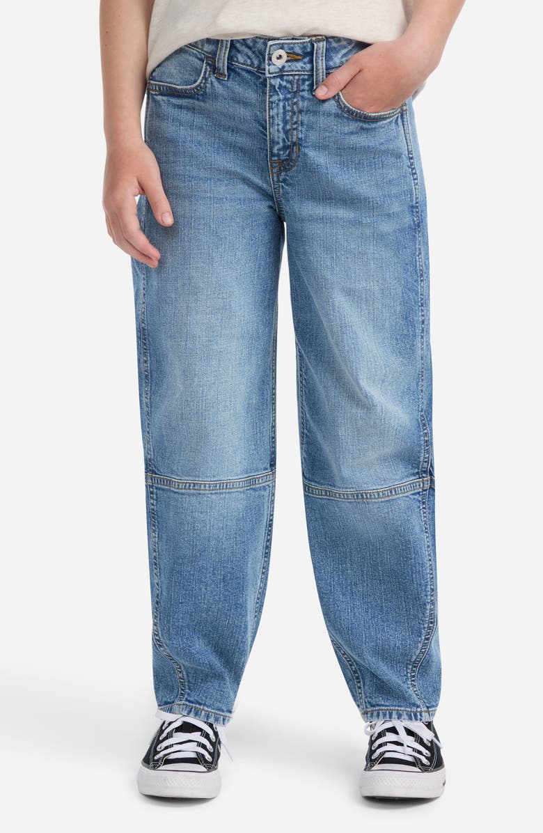 abercrombie kids Kids' High Waist Balloon Jeans, Alternate, color, Blue