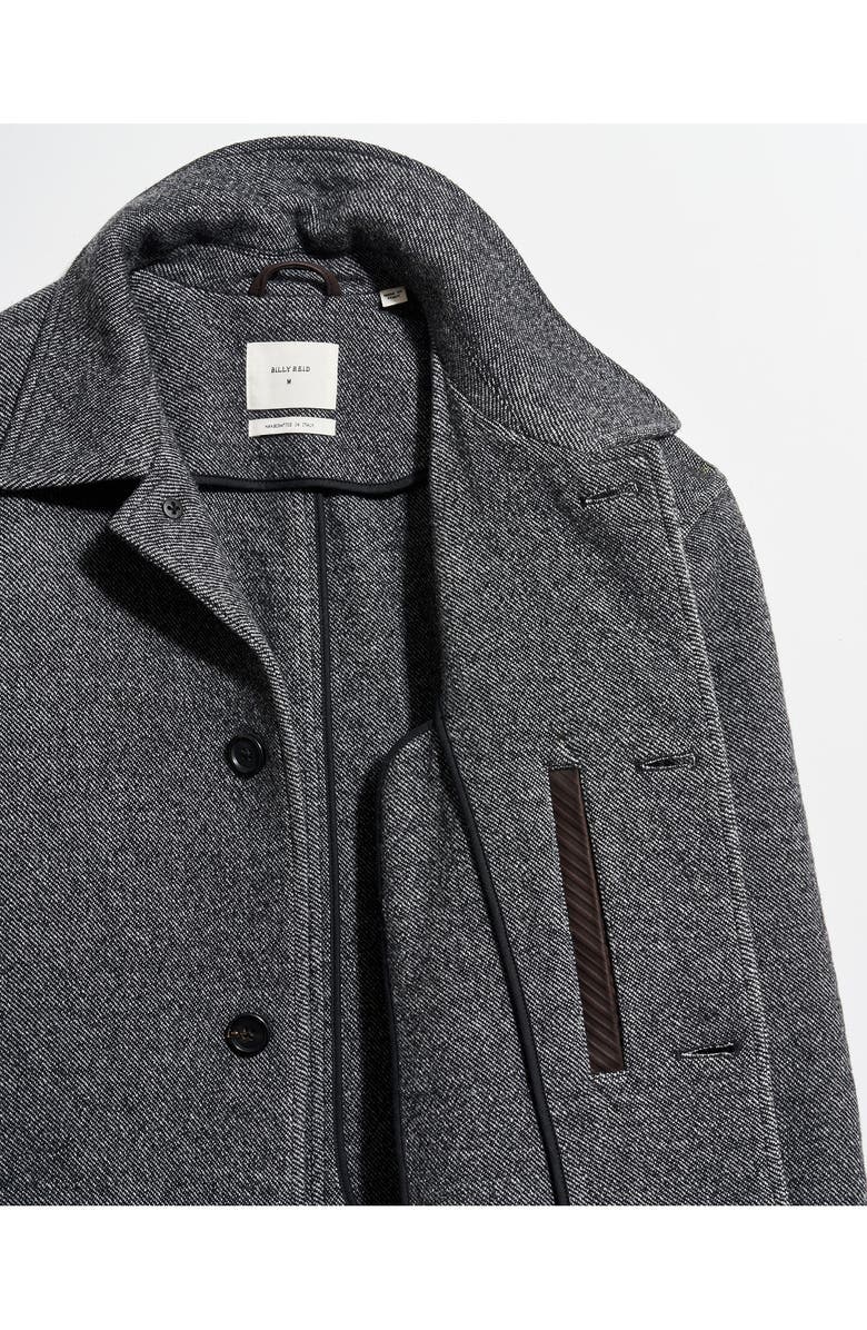 Billy Reid Ronan Wool Twill Topcoat, Alternate, color, Charcoal