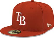 New Era Men's New Era Red Tampa Bay Rays White Logo 59FIFTY Fitted Hat