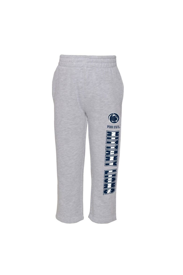 Infant Heather Gray/Navy Penn State Nittany Lions Playmaker Pullover Hoodie & Pants Set, Alternate, color, Heather Gray