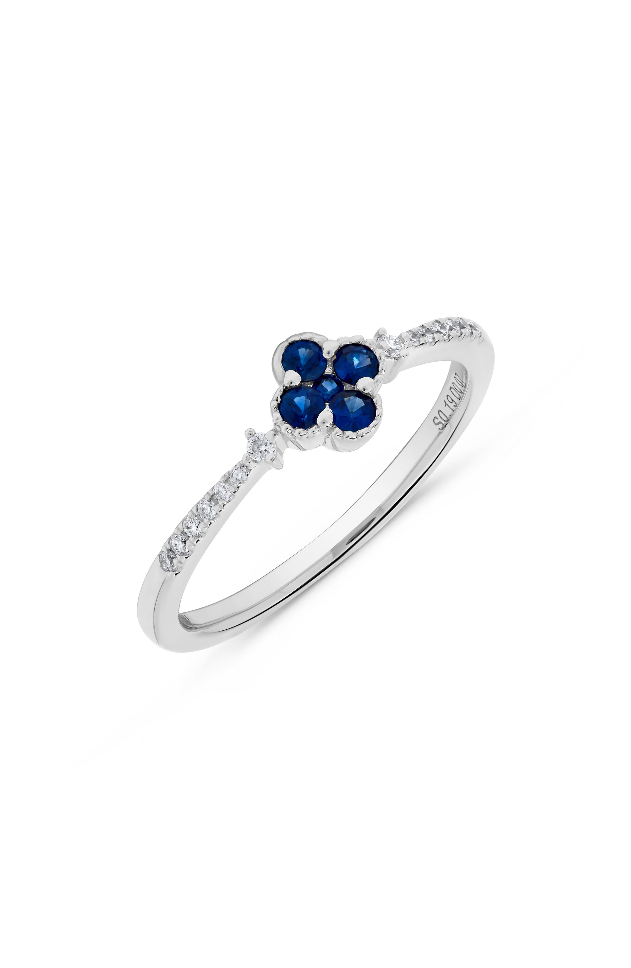 H.J. Namdar Stone & Diamond Clover Ring - 0.08ct.