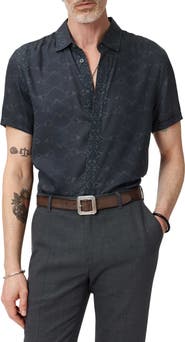 John Varvatos Loren Slim Fit Short Sleeve Button-Up Shirt