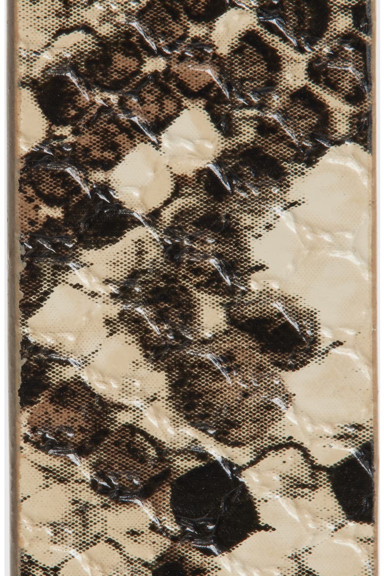 Snakeskin Print Faux Leather Belt, Alternate, color, TAUPE SNAKE