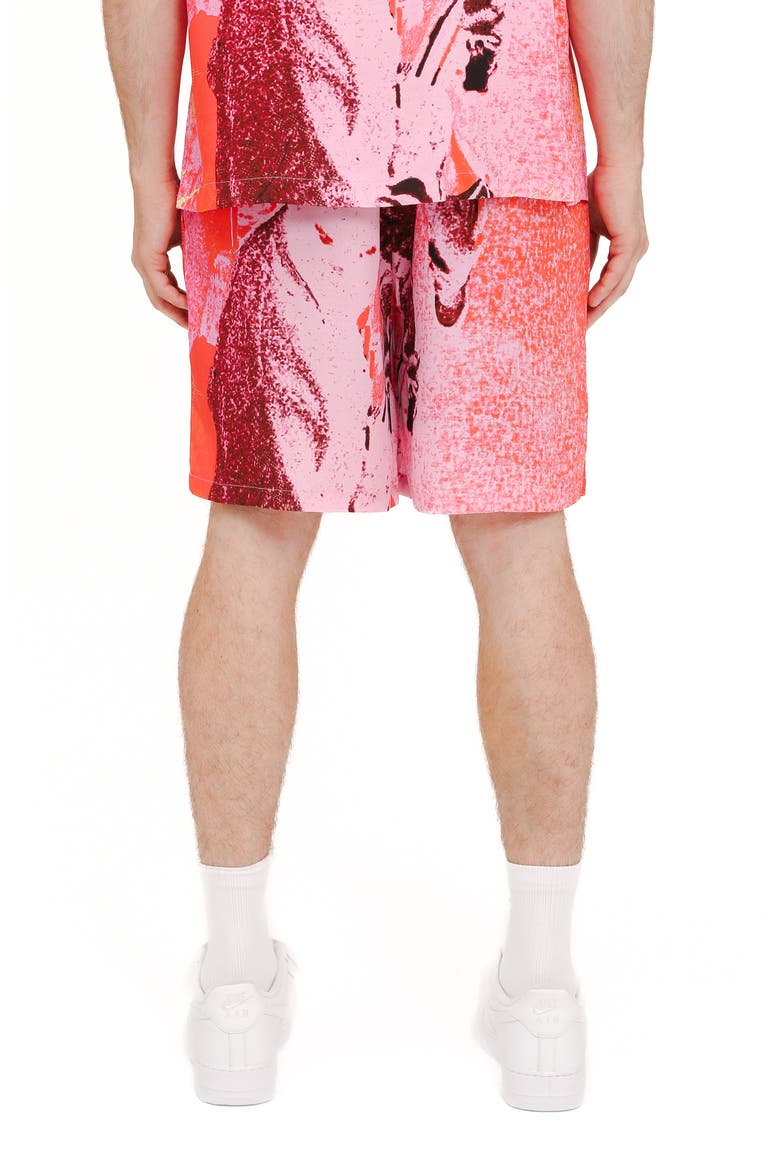 Pull-On Graphic Shorts, Alternate, color, PINK MULTI