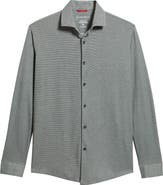 Stone Rose Origin Two-Tone Piqué Performance Button-Up Shirt