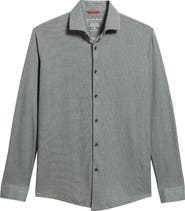 Stone Rose Origin Two-Tone Piqué Performance Button-Up Shirt
