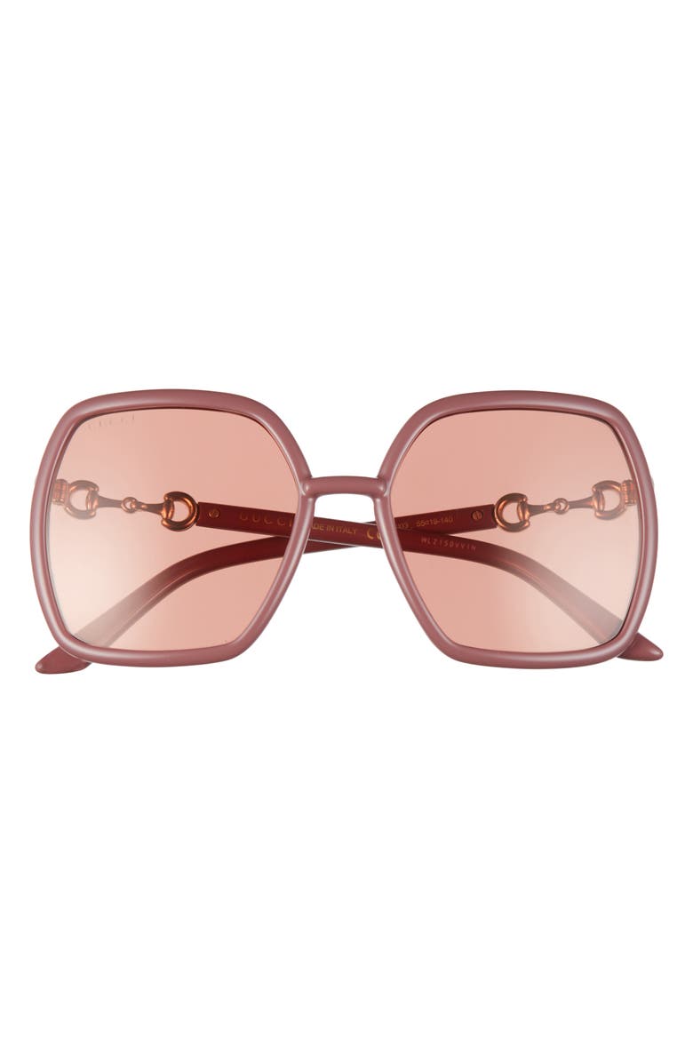 Gucci 55mm Square Sunglasses, Main, color,