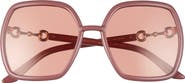 Gucci 55mm Square Sunglasses