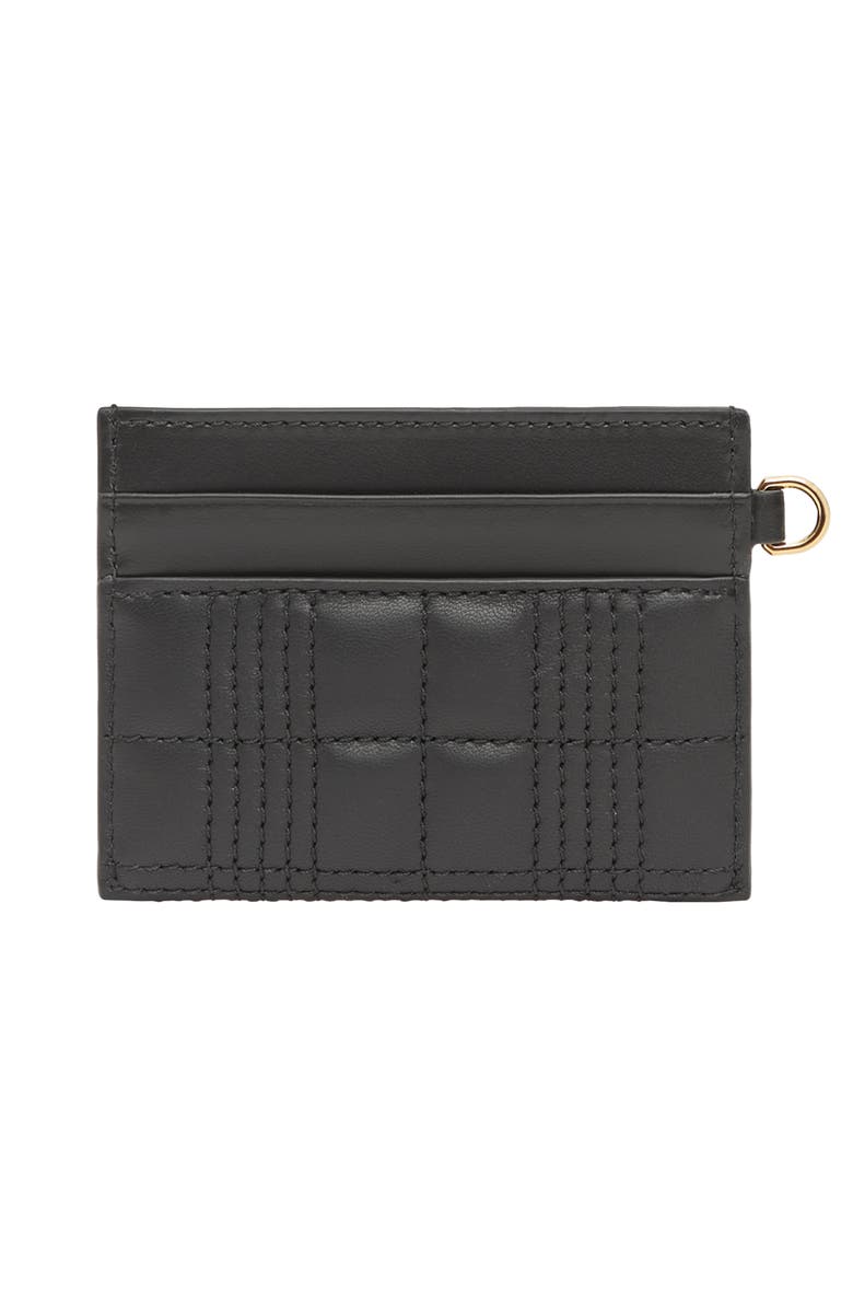 Burberry Monogram Motif Quilted Lambskin Card Case, Alternate, color,