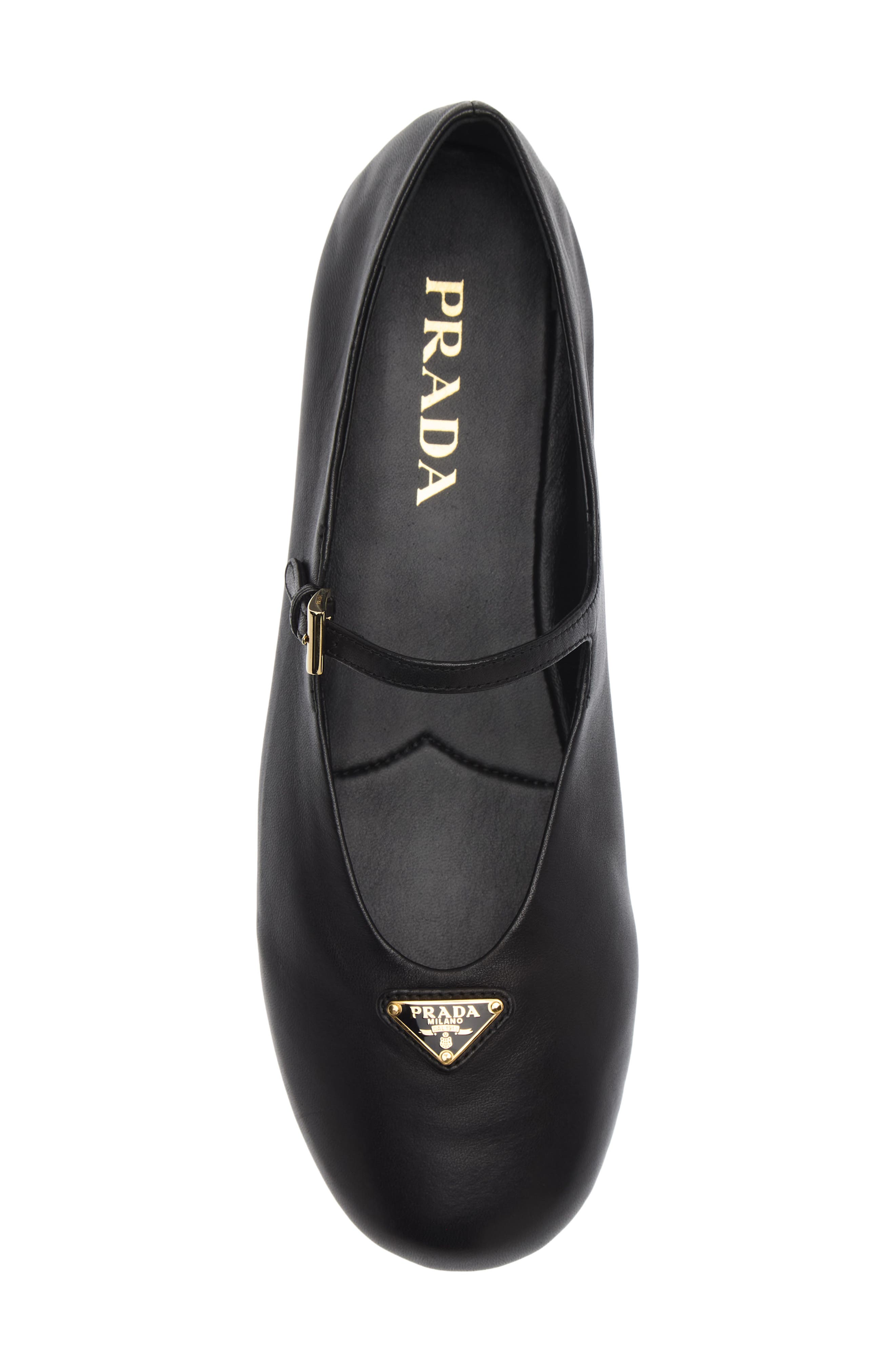 Logo Leather Mary Jane, Main, color, NERO