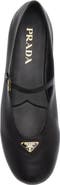 Prada Logo Leather Mary Jane