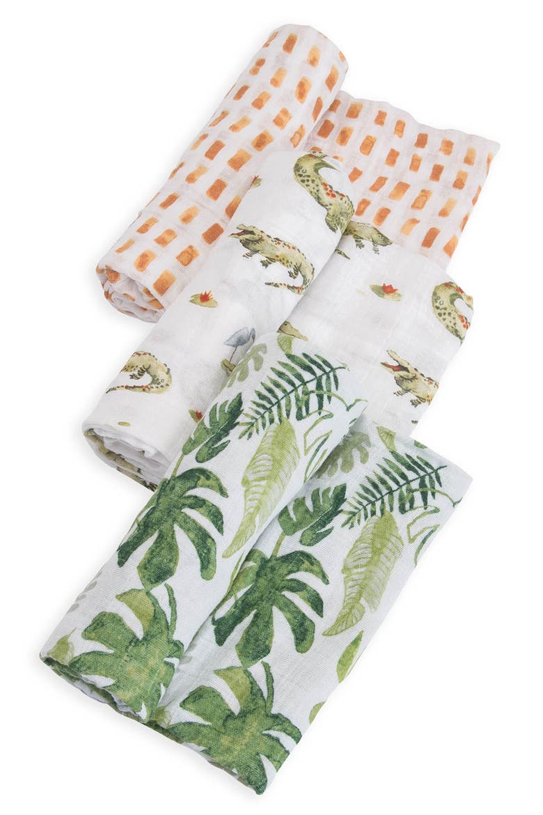 3-Pack Cotton Muslin Blankets, Alternate, color, GATORS