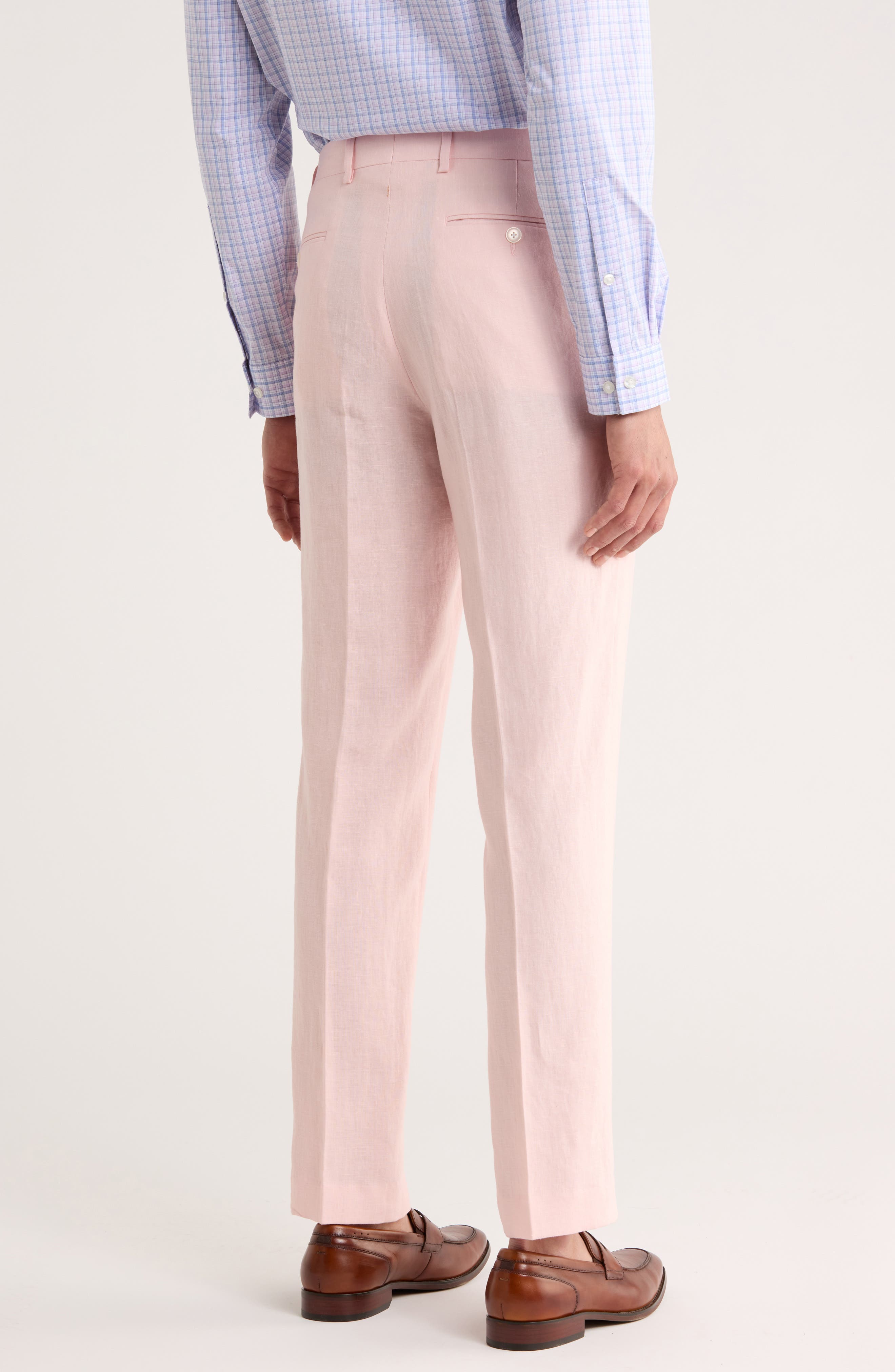Flat Front Linen Trousers - image 2