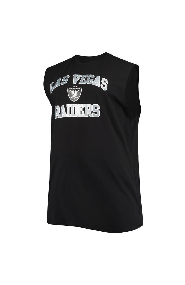 PROFILE Men's Black Las Vegas Raiders Big & Tall Muscle Tank Top, Alternate, color, 