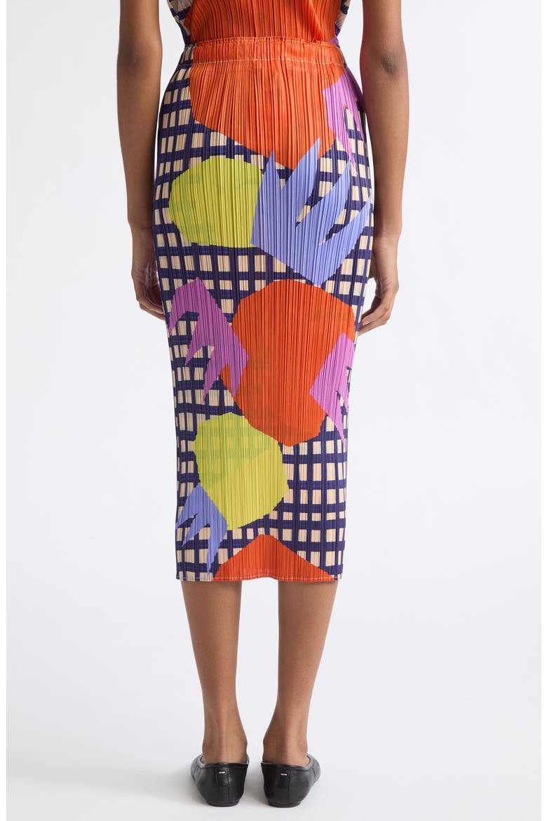 Market Plissé Midi Skirt, Alternate, color, TOMATO