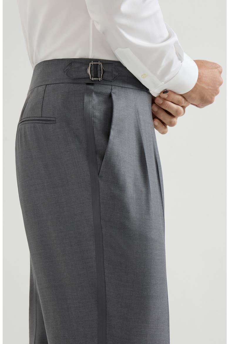 Tuxedo trousers, Alternate, color, Medium Grey