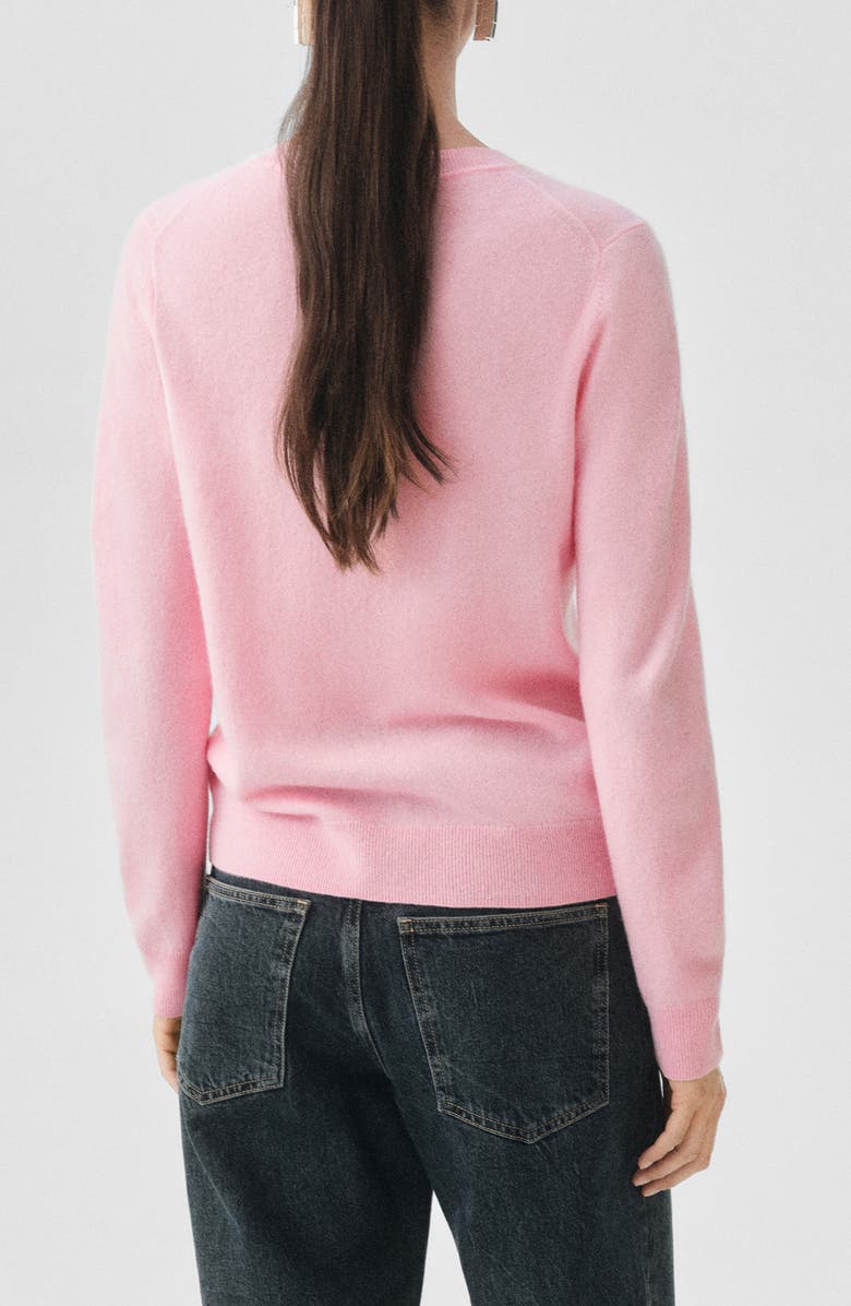 MANGO Selection Crewneck Cashmere Sweater, Alternate, color, Pink