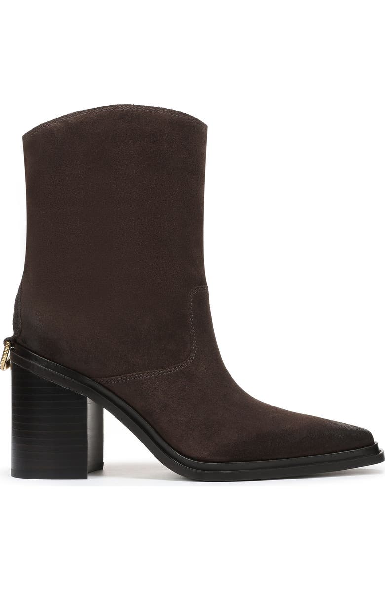 Franco Sarto Laken Block Heel Bootie, Alternate, color, Dark Brown Leather