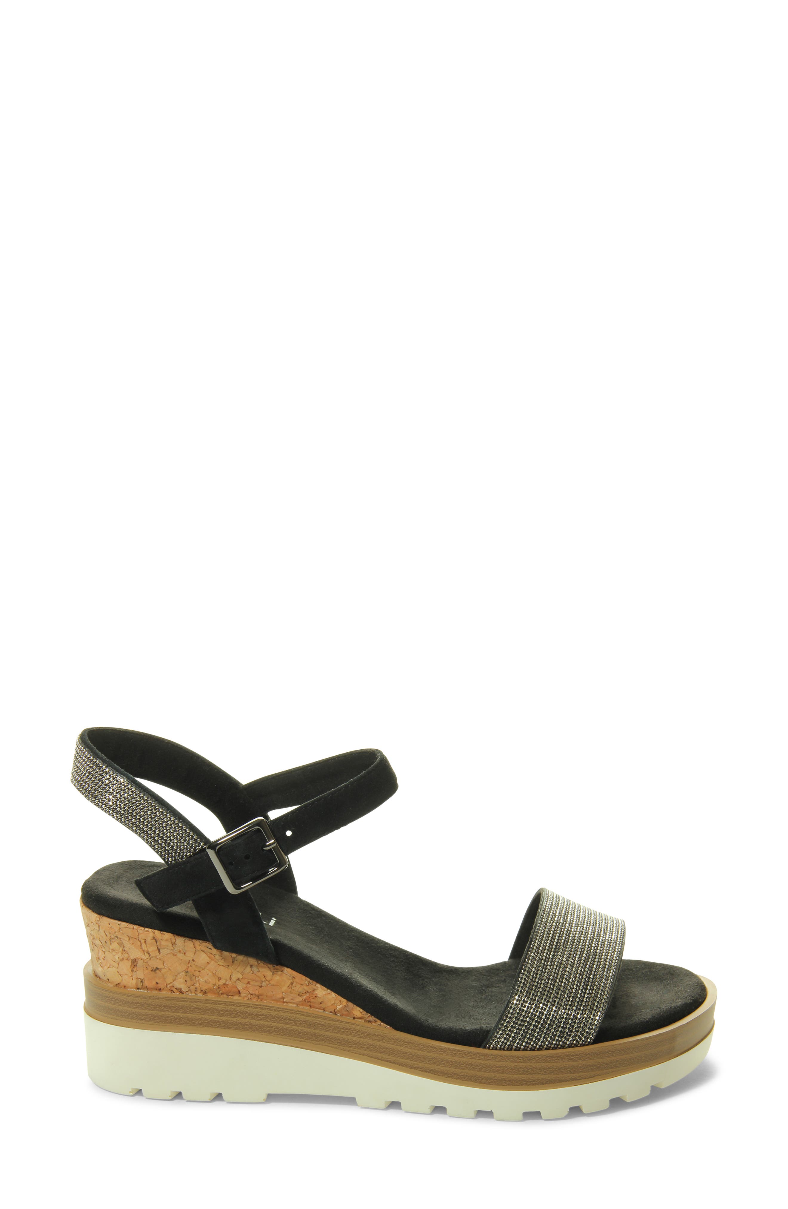 VANELi Cedra Platform Wedge Sandal, Alternate, color, Black Suede