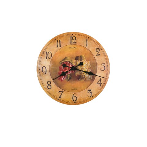 Antique Style Fruit Pattern Dial 18" Diameter Wall Clock