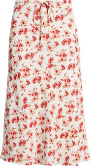 Open Edit Print Midi Skirt