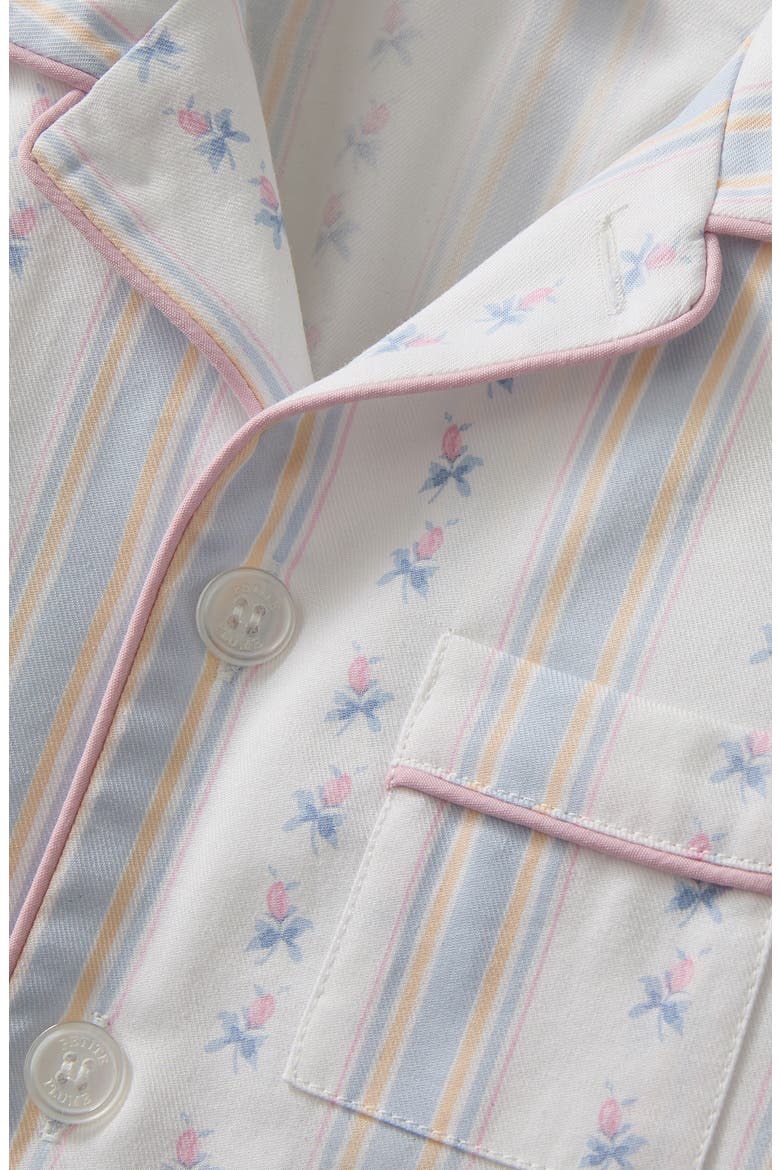 Cottage Stripe Classic Pajama Set, Alternate, color, WHITE