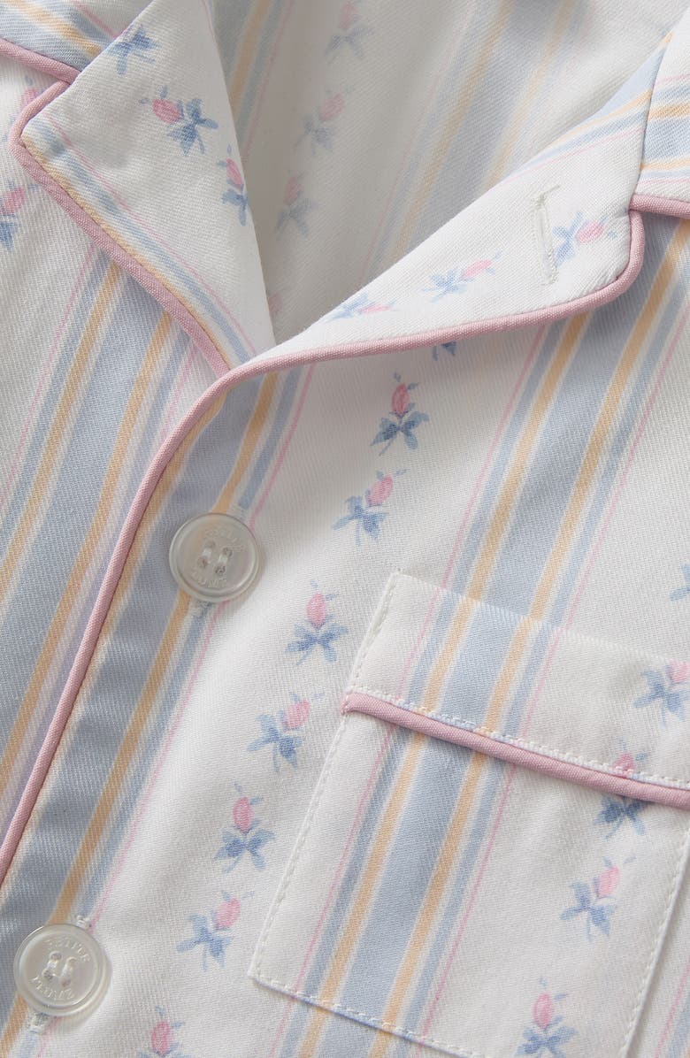 Petite Plume Kids' Classic Brushed Twill Two-Piece Pajamas, Alternate, color, White