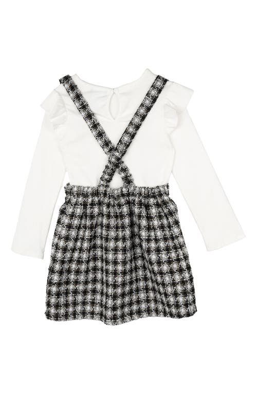 Rare Editions Kids' Layered Long Sleeve Dress In White