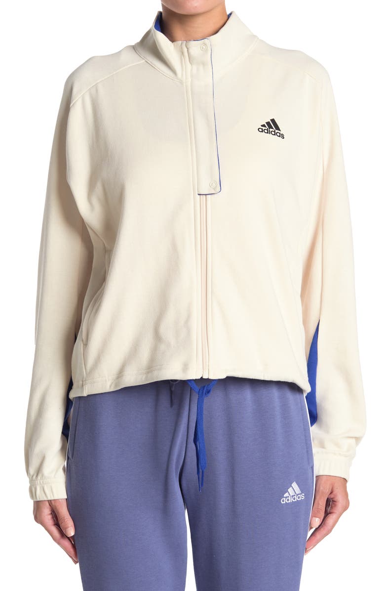 adidas Drawstring Zip Jacket, Alternate, color,