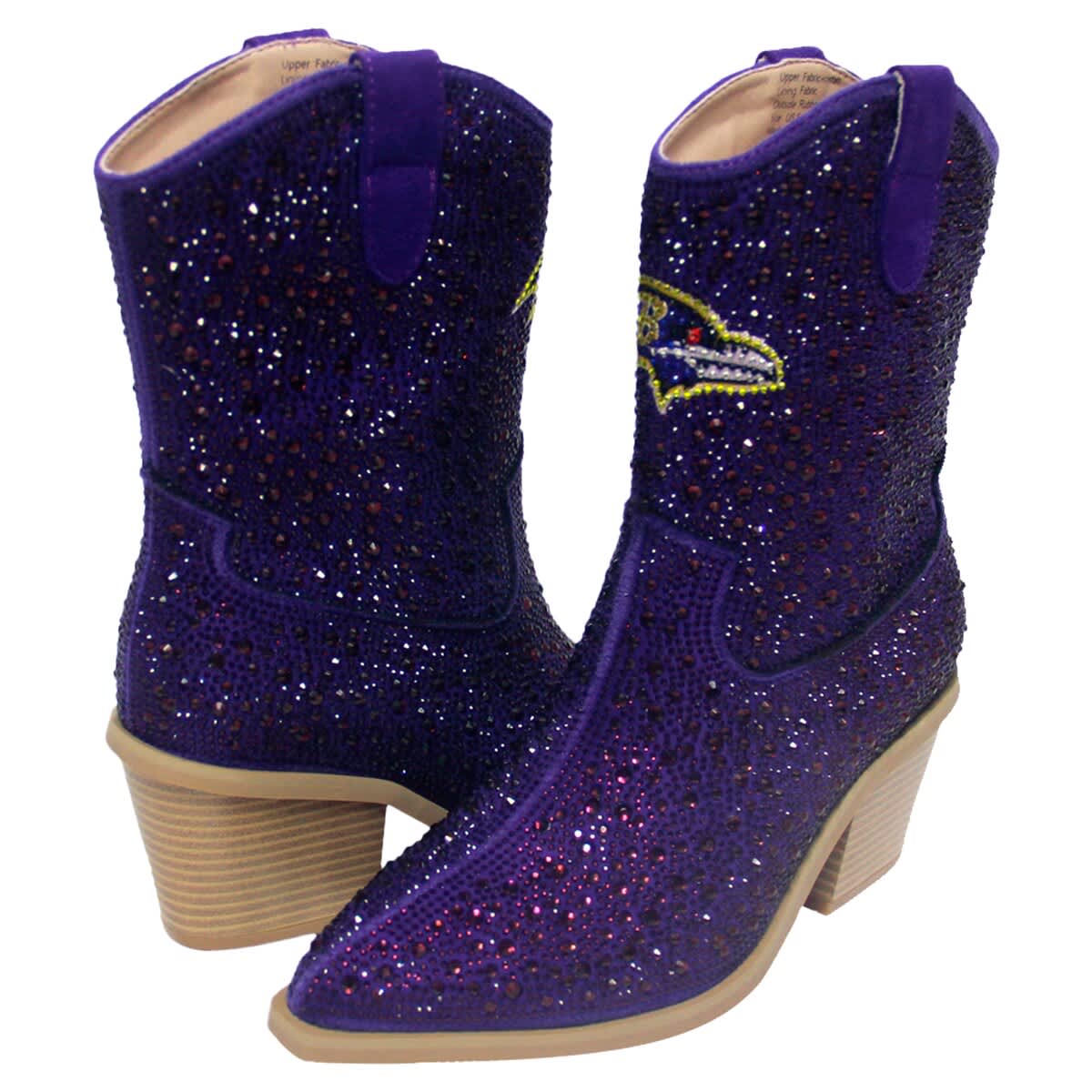 CUCE Women's Cuce  Purple Baltimore Ravens Crystal Ankle Boots, Main, color, 