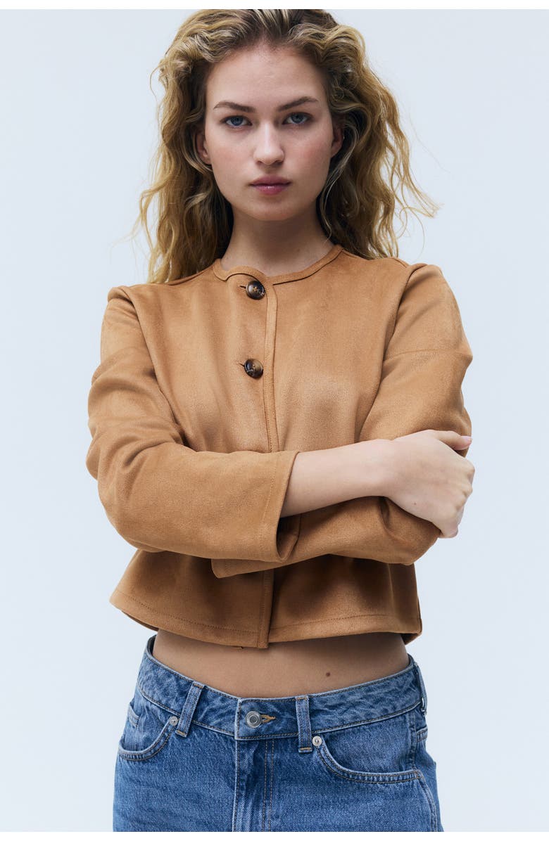 H&M Cardigan, Alternate, color, Dark Beige