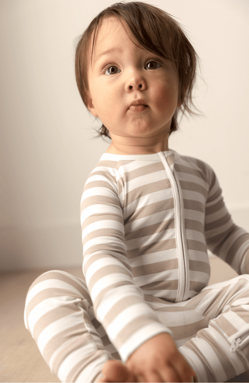Kindred Bravely Zip Up Baby Pajamas In Multi