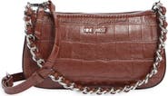 Nine West Jace Croc Embossed Faux Leather Shoulder Bag