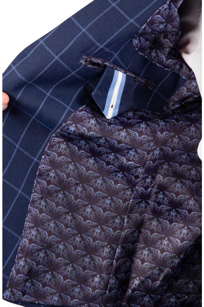 Kids' Windowpane Sport Coat, Alternate, color, NAVY