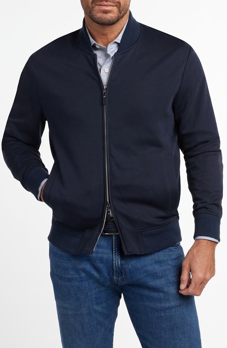 David Donahue Cruiser Bomber Jacket, Main, color, Navy